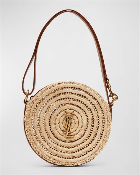 ysl round raffia|saint laurent raffia tote.